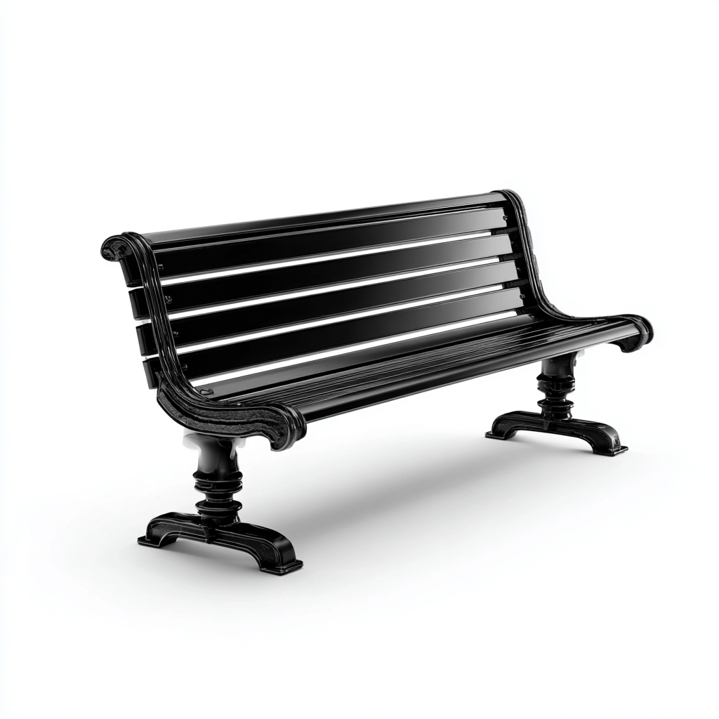 Gartenbank - Gusseisen-Stahl - 125x60x82 cm - Schwarz - Klassisch-Design-Shelterovae