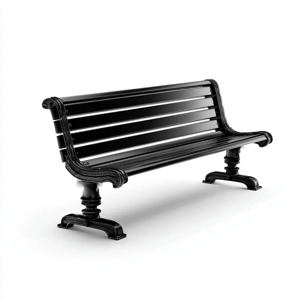 Gartenbank - Gusseisen-Stahl - 125x60x82 cm - Schwarz - Klassisch-Design-Shelterovae