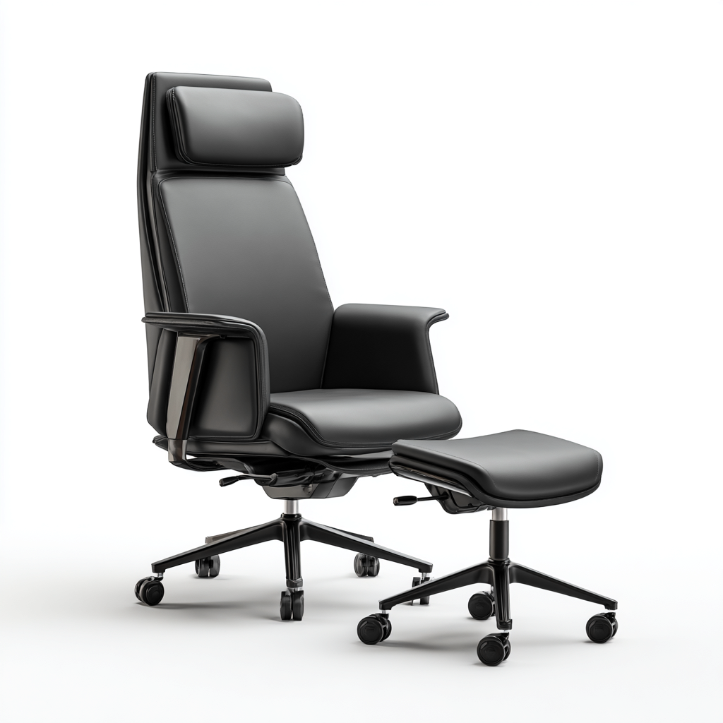 Bürostuhl - Kunstleder - 78x72x125 cm - Schwarz - Modernes ergonomisches Design-Shelterovae