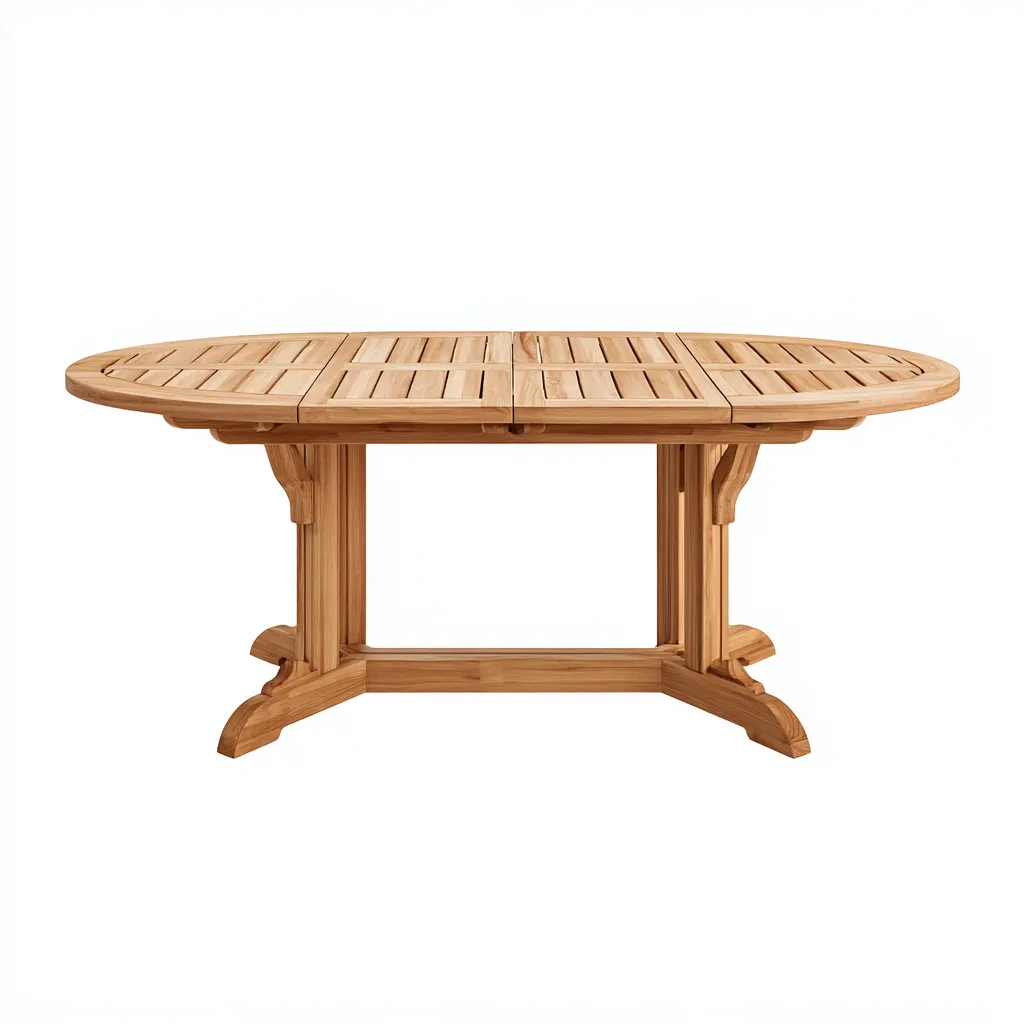 Gartentisch - Teakholz - 230x100x75 cm - Naturholz - Ausziehbares Design-Shelterovae