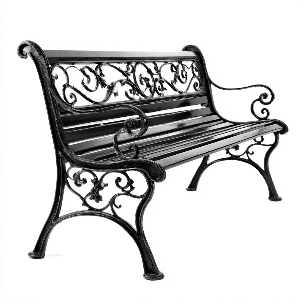 Gartenbank - Gusseisen - 125x57x78 cm - Schwarz - Klassisches Ornament-Design-Shelterovae