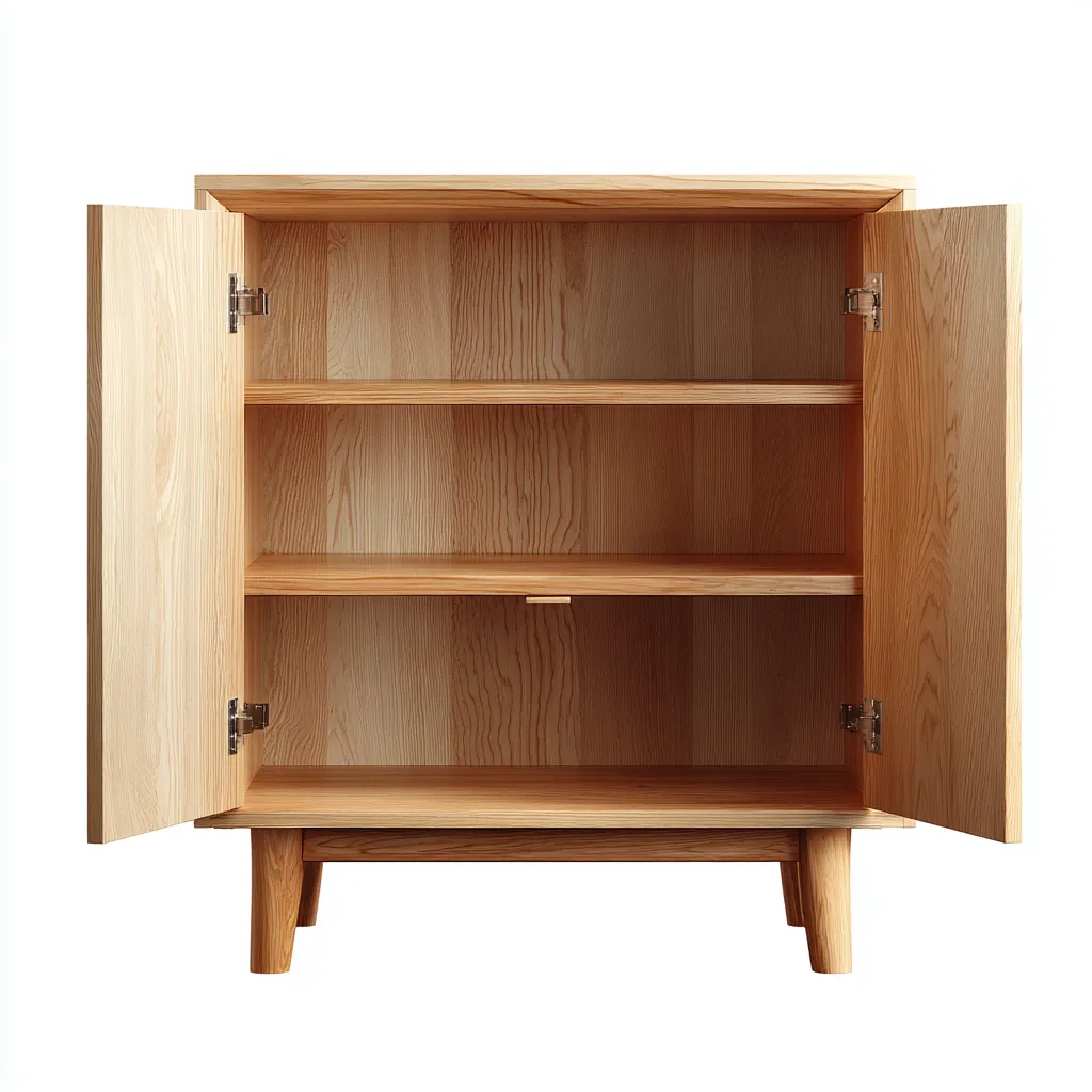 Schuhschrank-Holz-85x40x110 cm-Naturfarbe-Modernes Design-Shelterovae