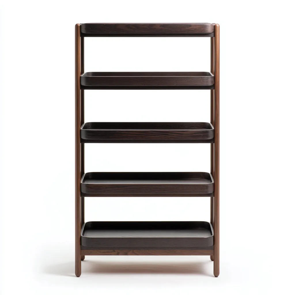 Bücherregal - Massivholz - 65x30x150 cm - Dunkelbraun - Klassisches Design-Shelterovae