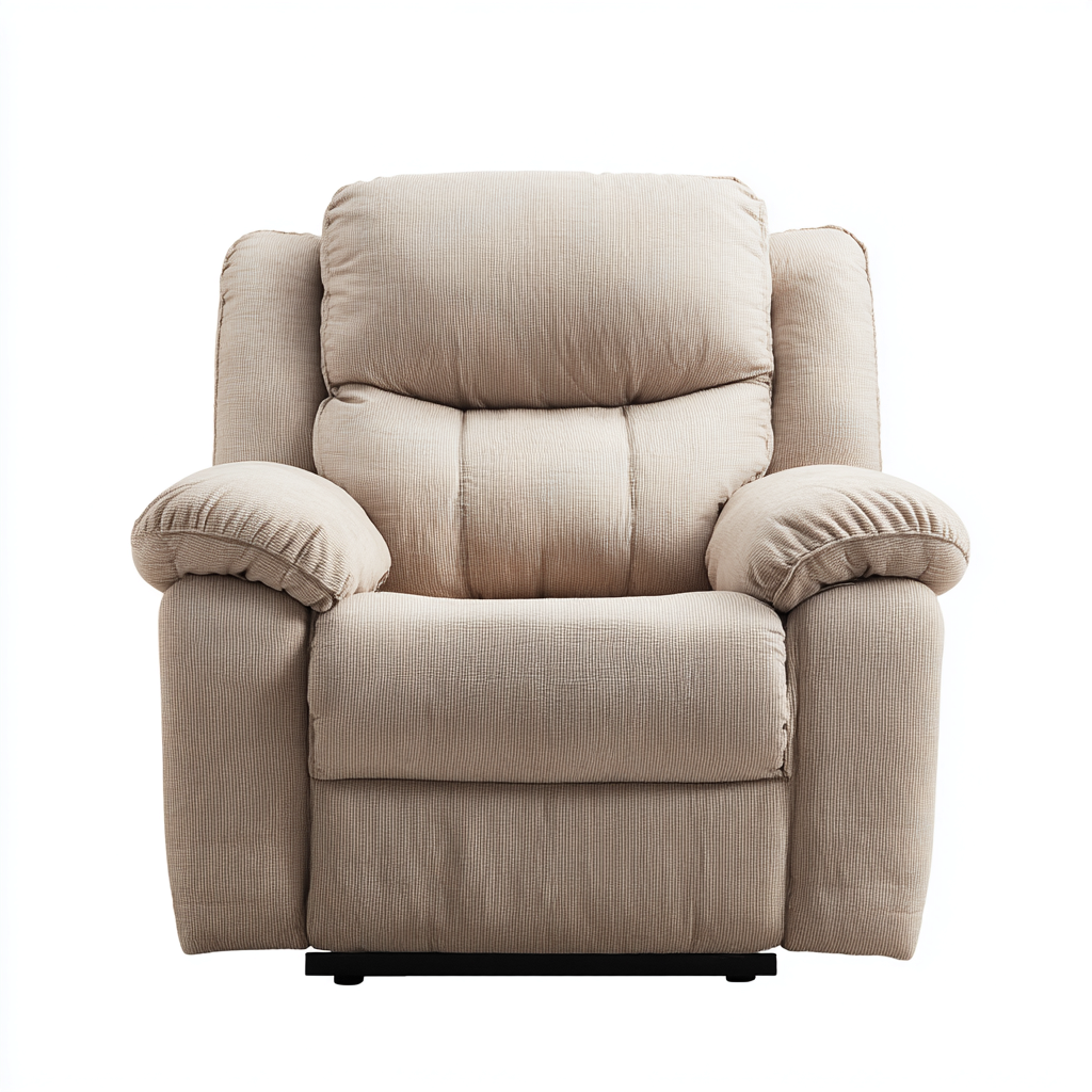 Liegesessel - Stoff - 92x97x102 cm - Beige - Klassisches Design mit Relaxfunktion-Shelterovae