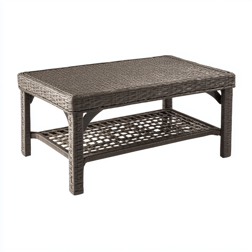 Gartentisch - Kunststoff - 100x60x45 cm - Braun - Modernes Design-Shelterovae