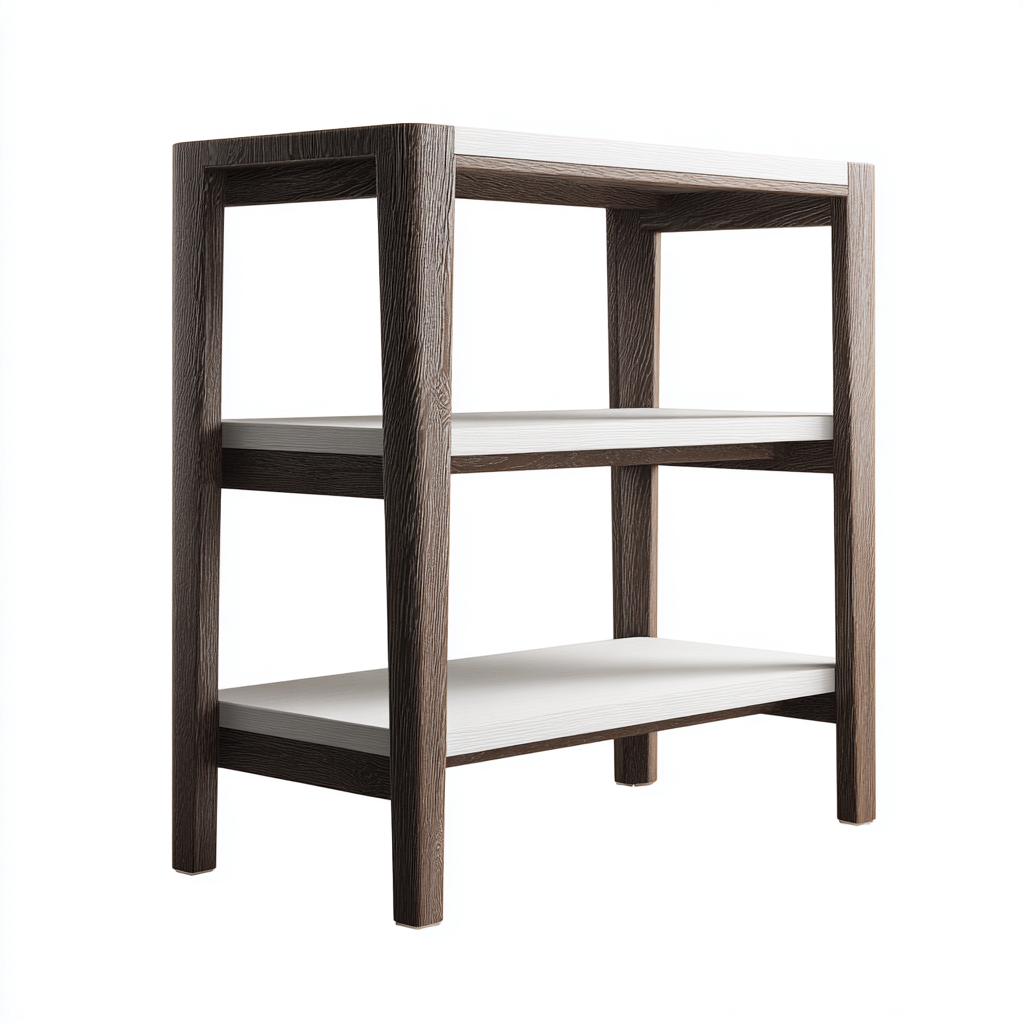 Bücherregal - Holz - 80x35x90 cm - Weiß-Dunkelbraun - Modernes Design-Shelterovae