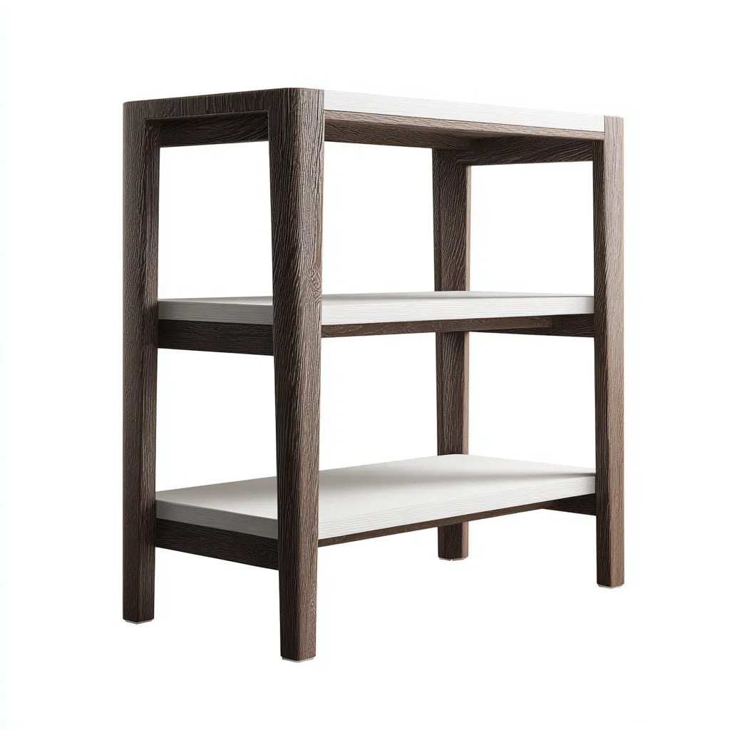 Bücherregal - Holz - 80x35x90 cm - Weiß-Dunkelbraun - Modernes Design-Shelterovae