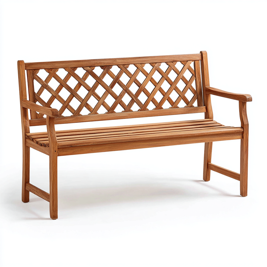 Gartenbank - Teakholz - 122x59x89 cm - Naturbraun - Klassisches Design-Shelterovae