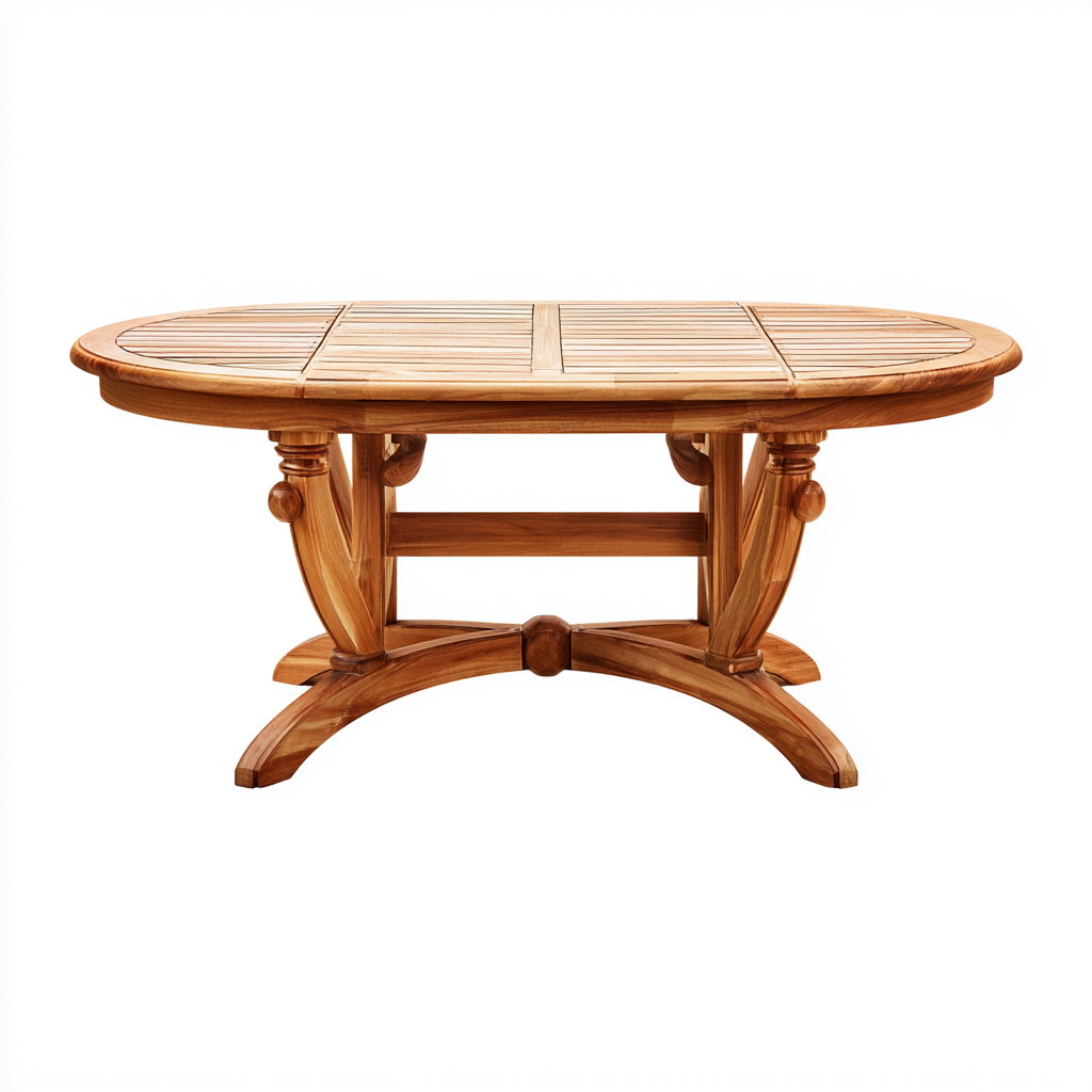 Gartentisch - Teakholz - 230x100x75 cm - Naturholz - Ausziehbares Design-Shelterovae