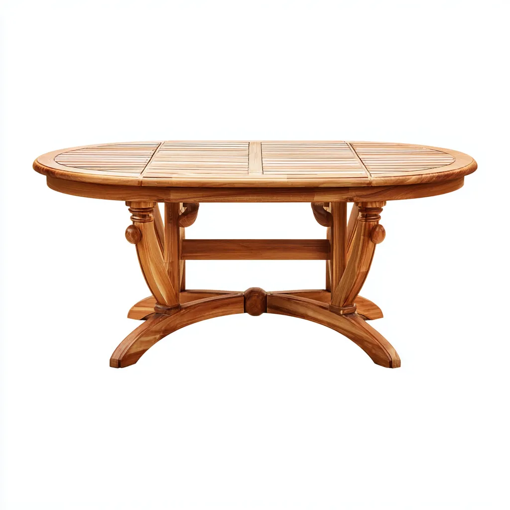 Gartentisch - Teakholz - 230x100x75 cm - Naturholz - Ausziehbares Design-Shelterovae