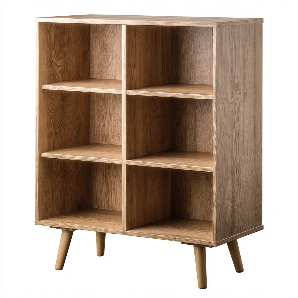 Bücherregal - Holz - 80x35x120 cm - Eiche - Skandinavisches Design-Shelterovae