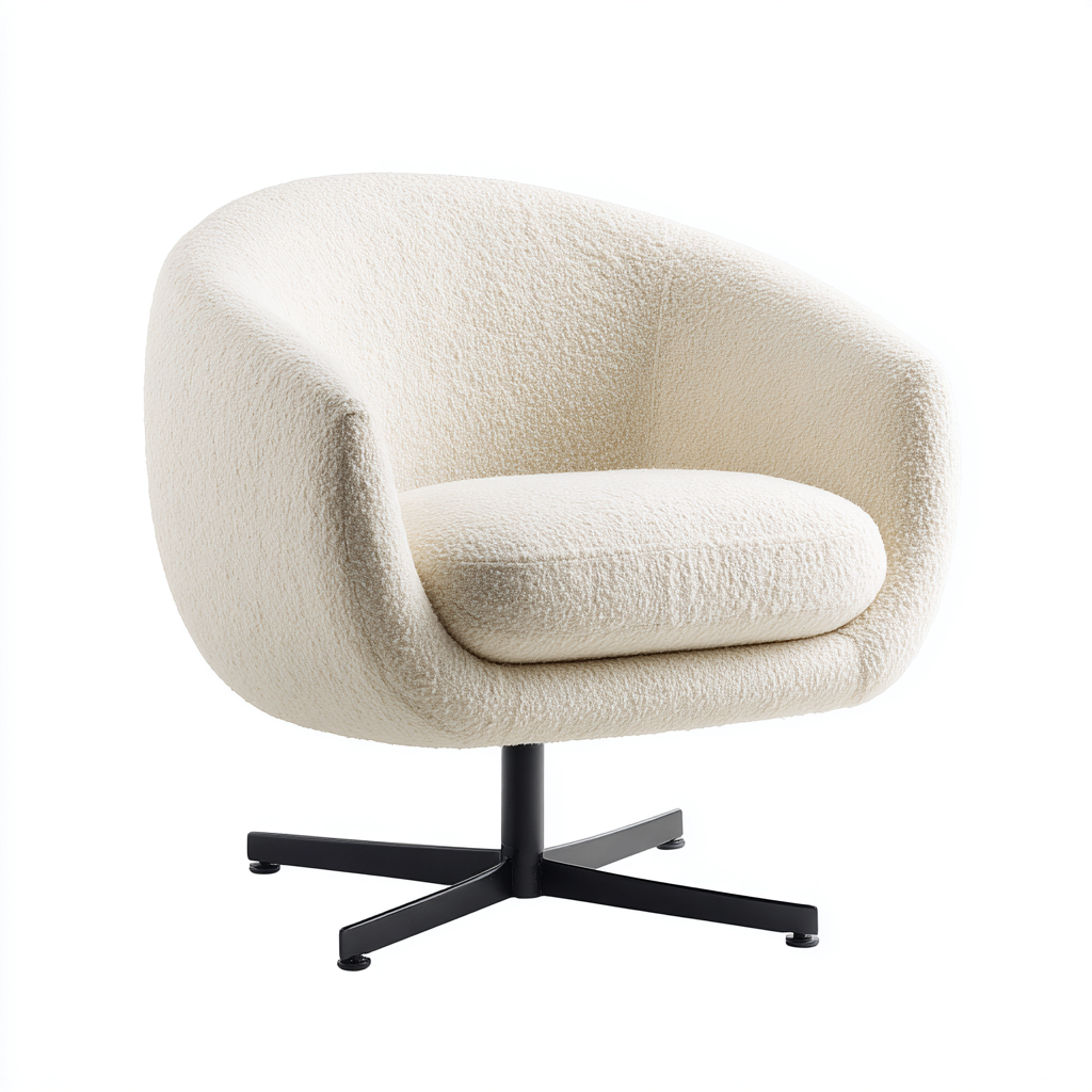 Bürostuhl - Stoff-Metall - 67x70x82 cm - Creme-Schwarz - Modernes Design-Shelterovae