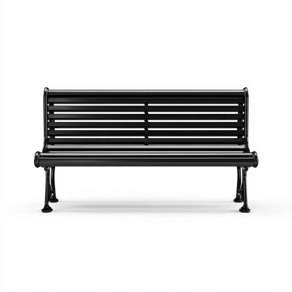 Gartenbank - Metall - 150x60x80 cm - Schwarz - Modernes Design-Shelterovae