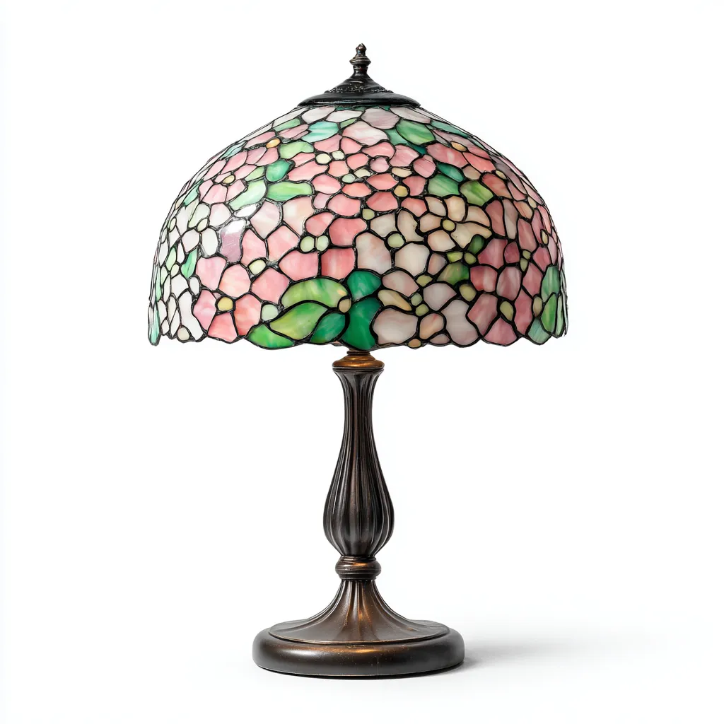 Tischlampe-Glas-Metall-38x38x60 cm-Braun-Tiffany Stil-Shelterovae