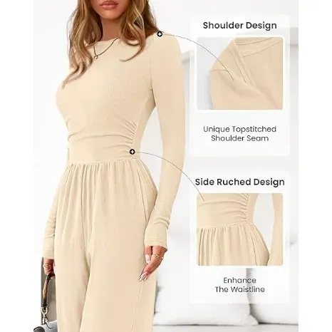 🔥Last Day 89% OFF🔥Women's Fall 2-Piece Set – Top & Wide-Leg Pants