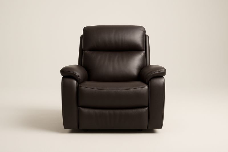 Poltrona in similpelle marrone, dimensioni: 100x90x85 cm