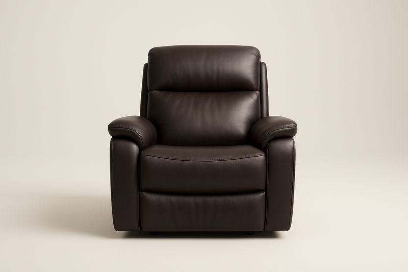 Poltrona in similpelle marrone, dimensioni: 100x90x85 cm