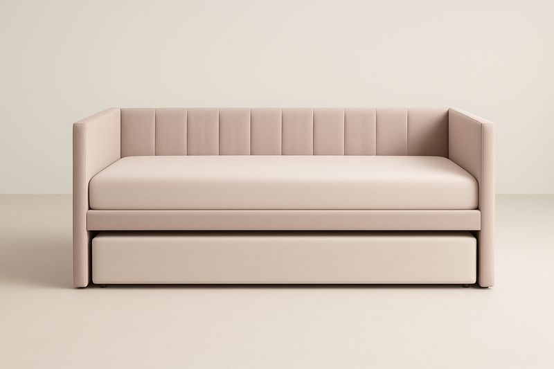 Canapé-lit en bois et polyester Rose 200x90×80 cm