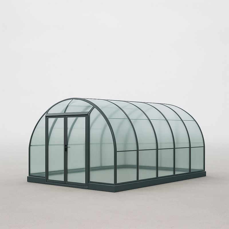Gewächshaus aus Polycarbonat und Aluminium, 400x250x200 cm