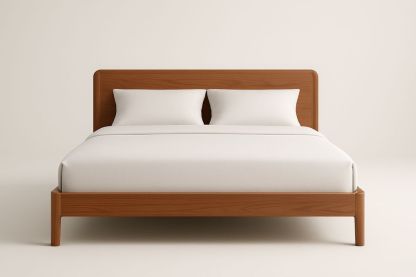 Lit double en bois 200 cm × 160 cm-Jardinanila