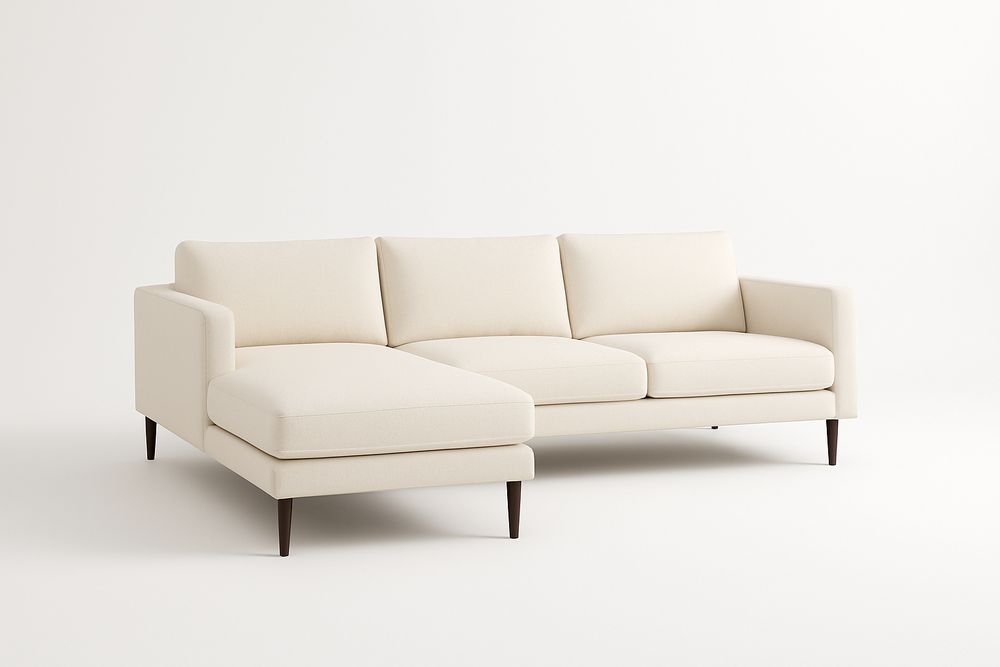 Canapé d'Angle en Tissu Beige 240cm-Jardinanila