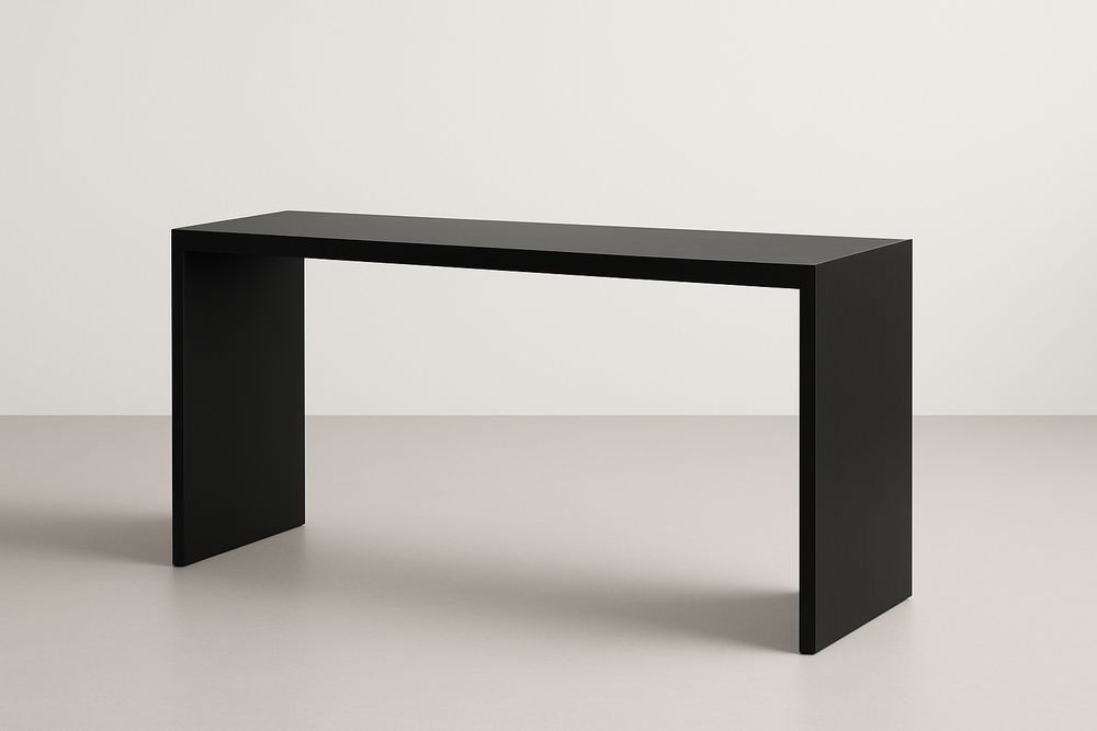 Console rectangulaire en MDF Noir 150x40x75 cm-Jardinanila
