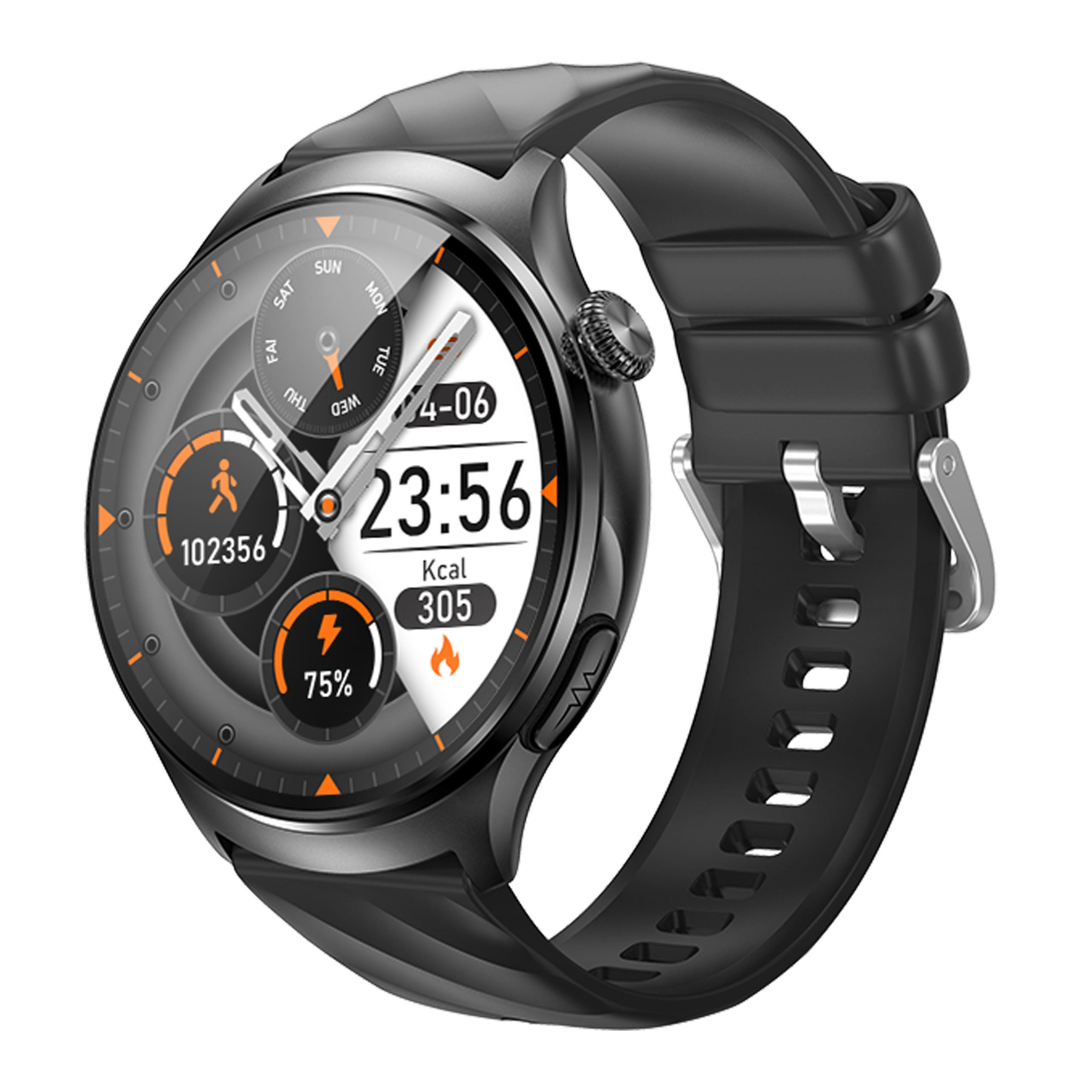 Smartwatch Aegis M6 per il monitoraggio della salute, basato sulla tecnologia PPG.