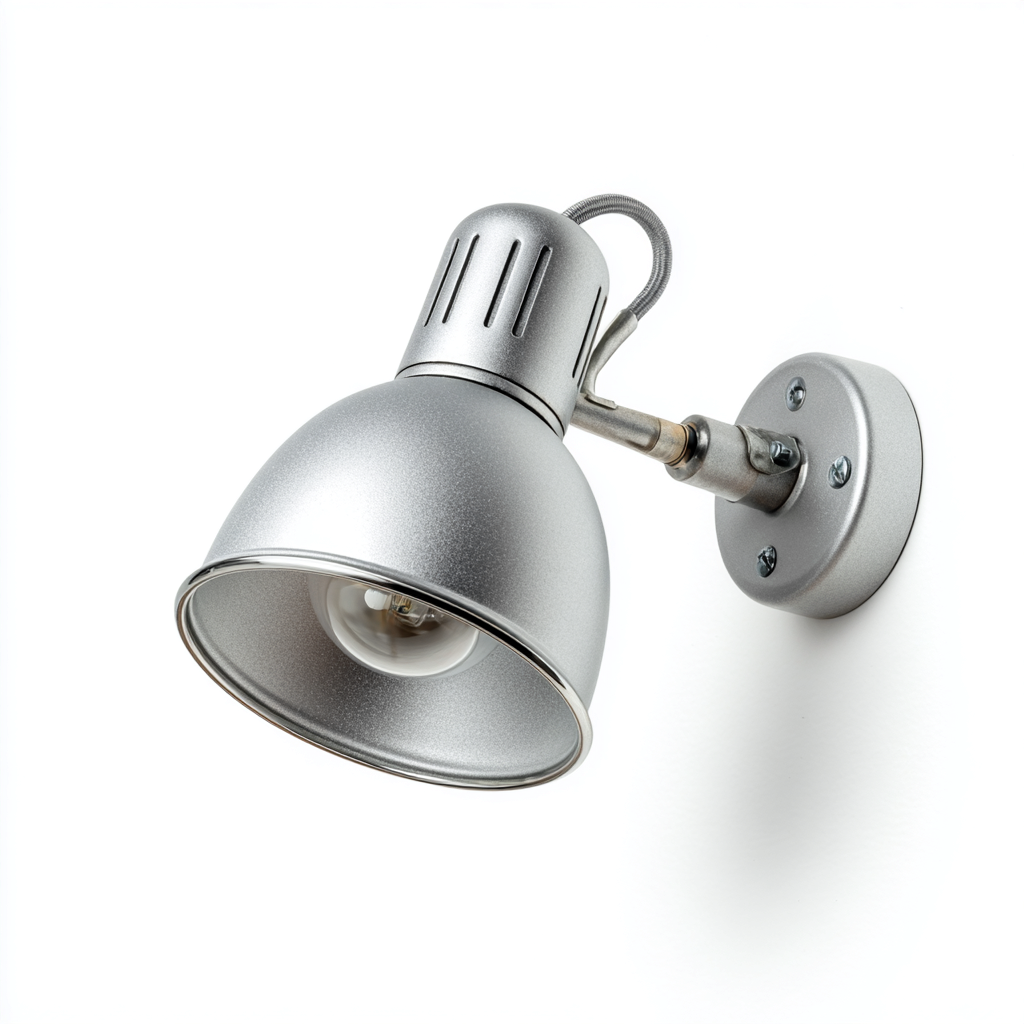 Applique da parete in metallo 20x20x25 cm - argento - stile moderno-Sereneete