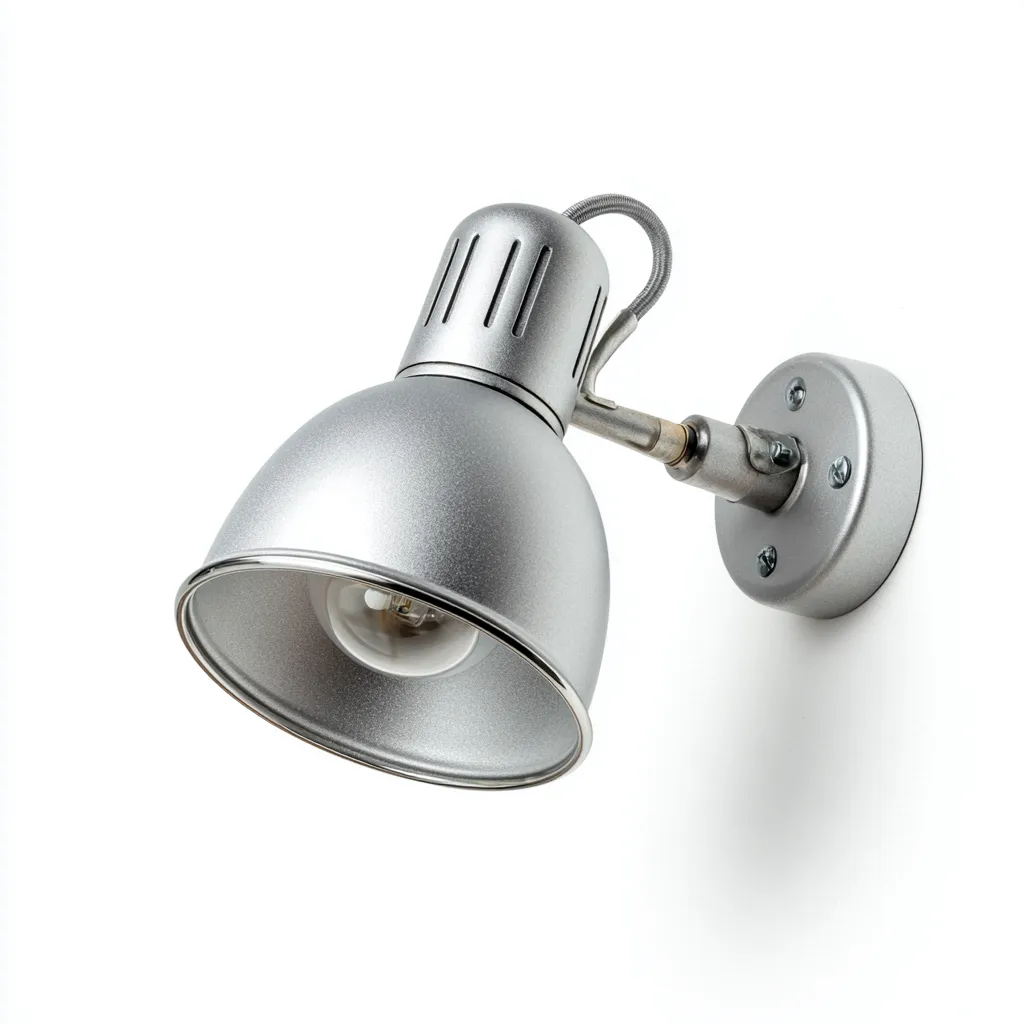 Applique da parete in metallo 20x20x25 cm - argento - stile moderno-Sereneete