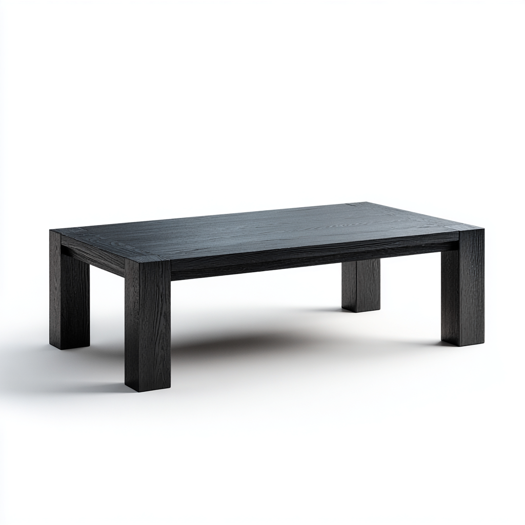 Tavolino da caffè in legno 120x60x40 cm - nero - design moderno con struttura solida-Sereneete