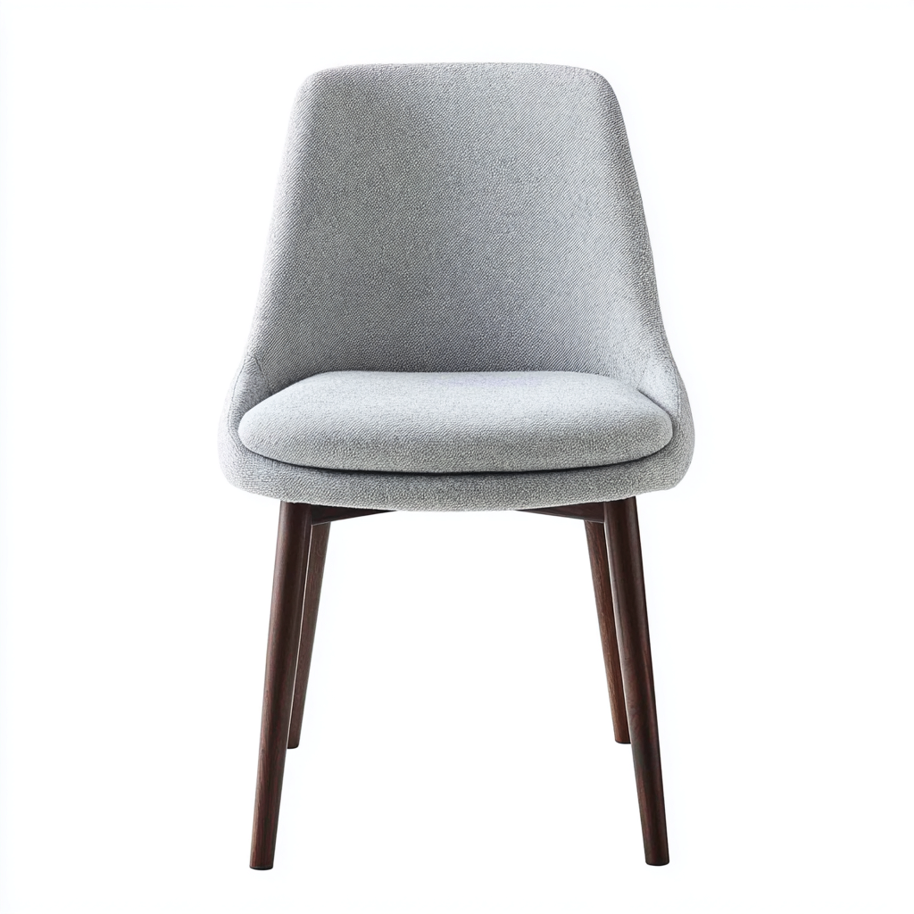 Sedia da pranzo - tessuto e legno 49x52x83 cm - grigio chiaro - design contemporaneo imbottito-Sereneete