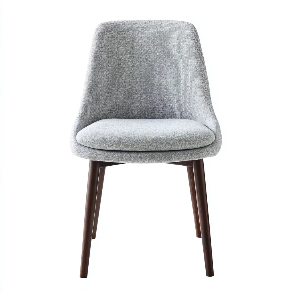 Sedia da pranzo - tessuto e legno 49x52x83 cm - grigio chiaro - design contemporaneo imbottito-Sereneete