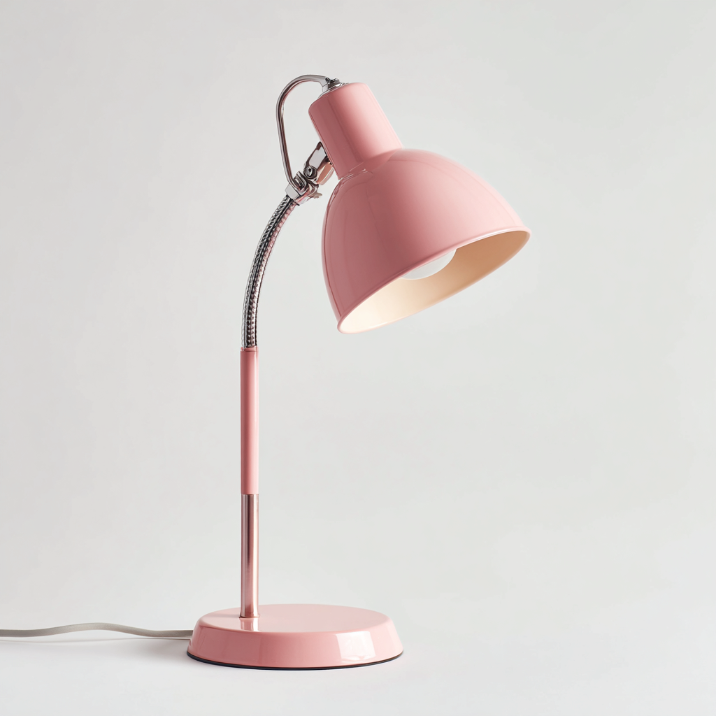 Lampada da tavolo - metallo 16x20x38 cm - rosa - design moderno-Sereneete