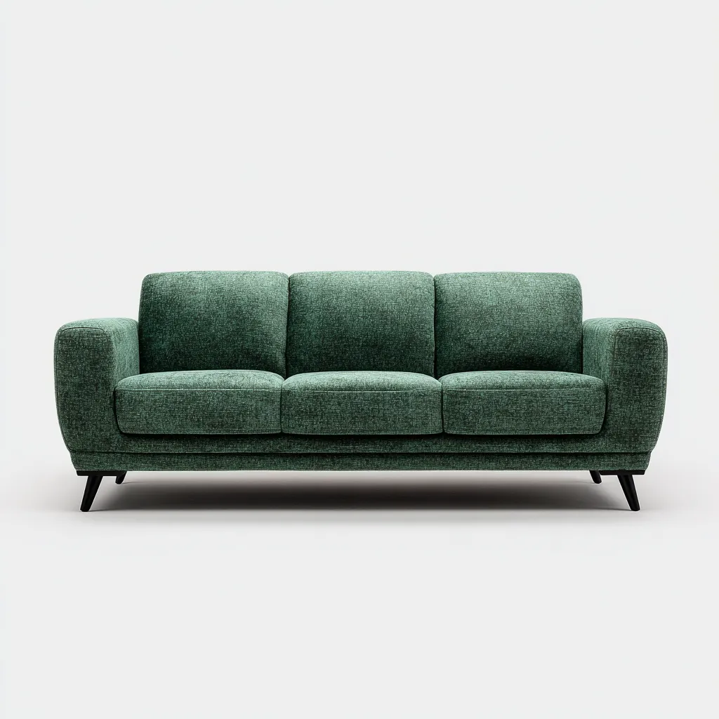 Divano lineare 210x85x90 cm - tessuto - verde - design moderno e confortevole-Sereneete