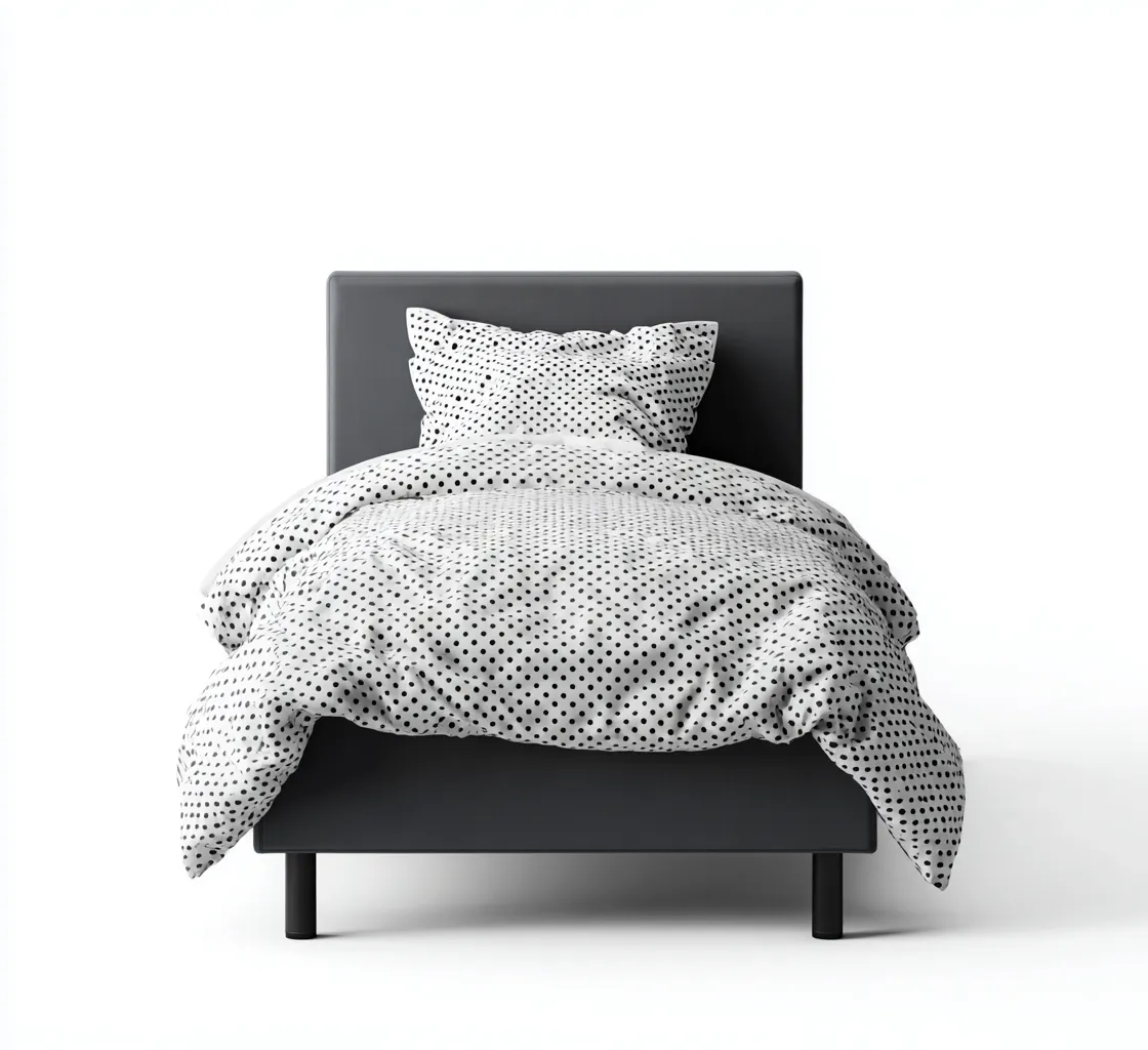 Letto singolo - tessuto e metallo 100x200x100 cm - grigio - stile moderno-Sereneete