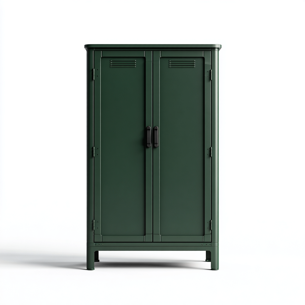 Armadio metallico verde 80x45x180 cm - verde - stile industriale-Sereneete