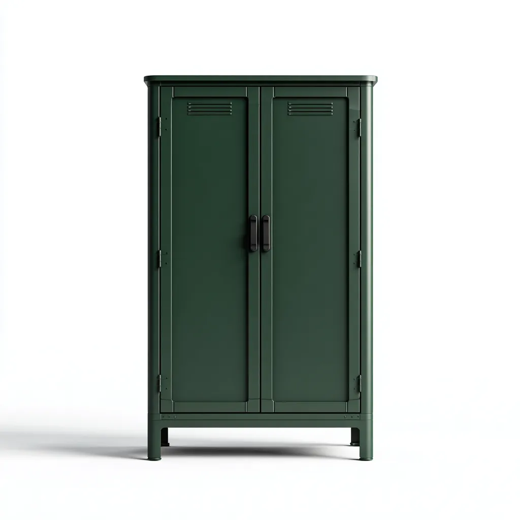 Armadio metallico verde 80x45x180 cm - verde - stile industriale-Sereneete