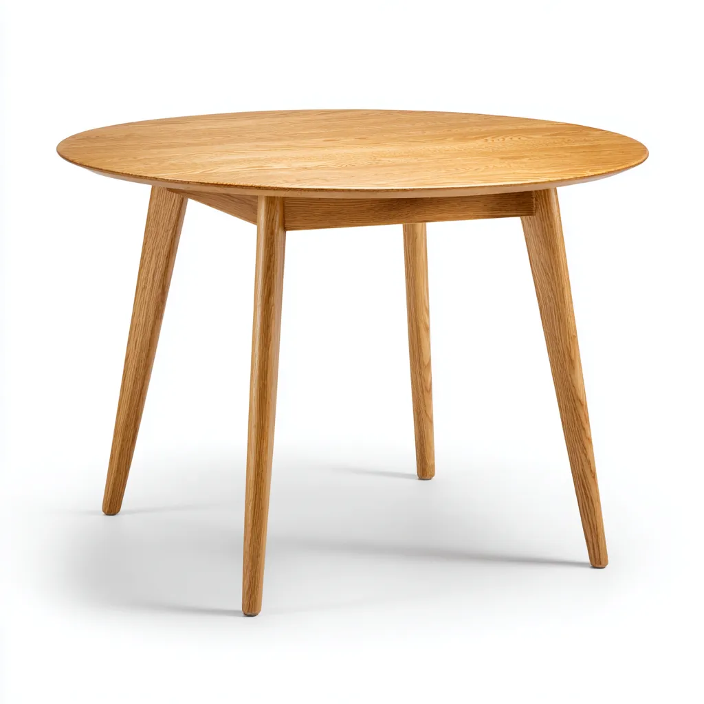 Tavolo da pranzo - legno massello 110x110x75 cm - rovere naturale - design nordico per sala da pranzo-Sereneete