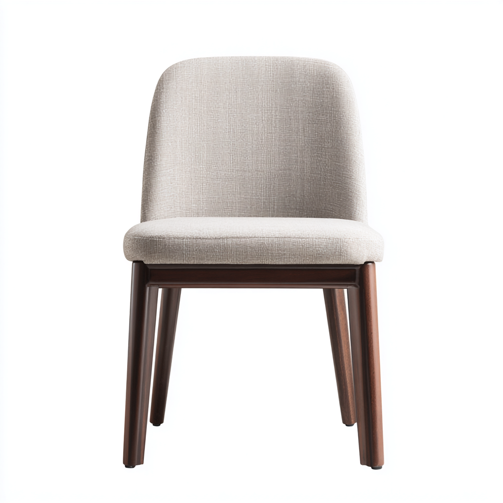 Sedia da pranzo in tessuto 45x50x85 cm - beige - stile contemporaneo-Sereneete