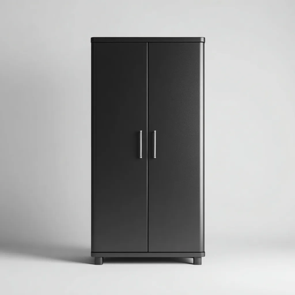 Armadio 100x55x190 cm - legno composito - nero - design moderno-Sereneete