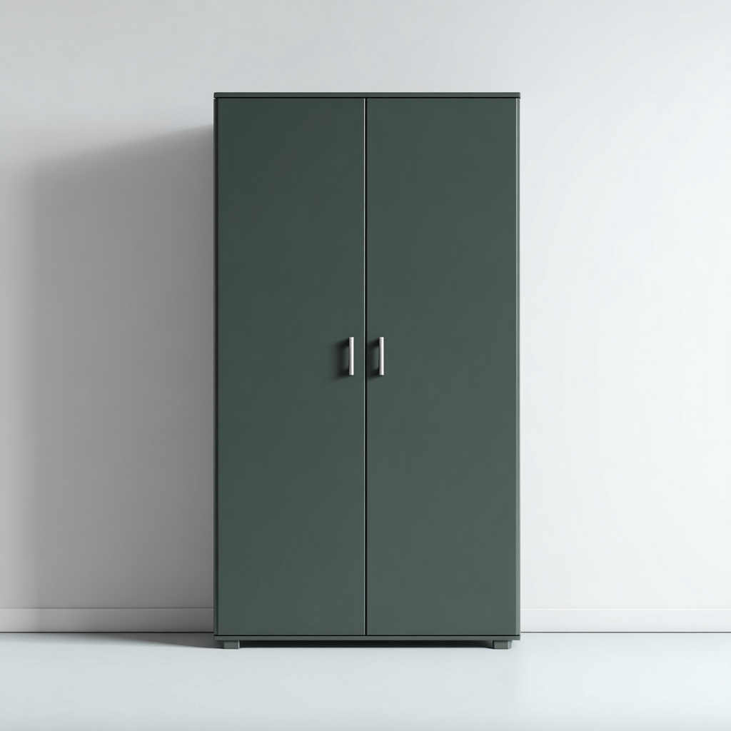 Armadio verde scuro 120x55x200 cm - design moderno per camera da letto-Sereneete