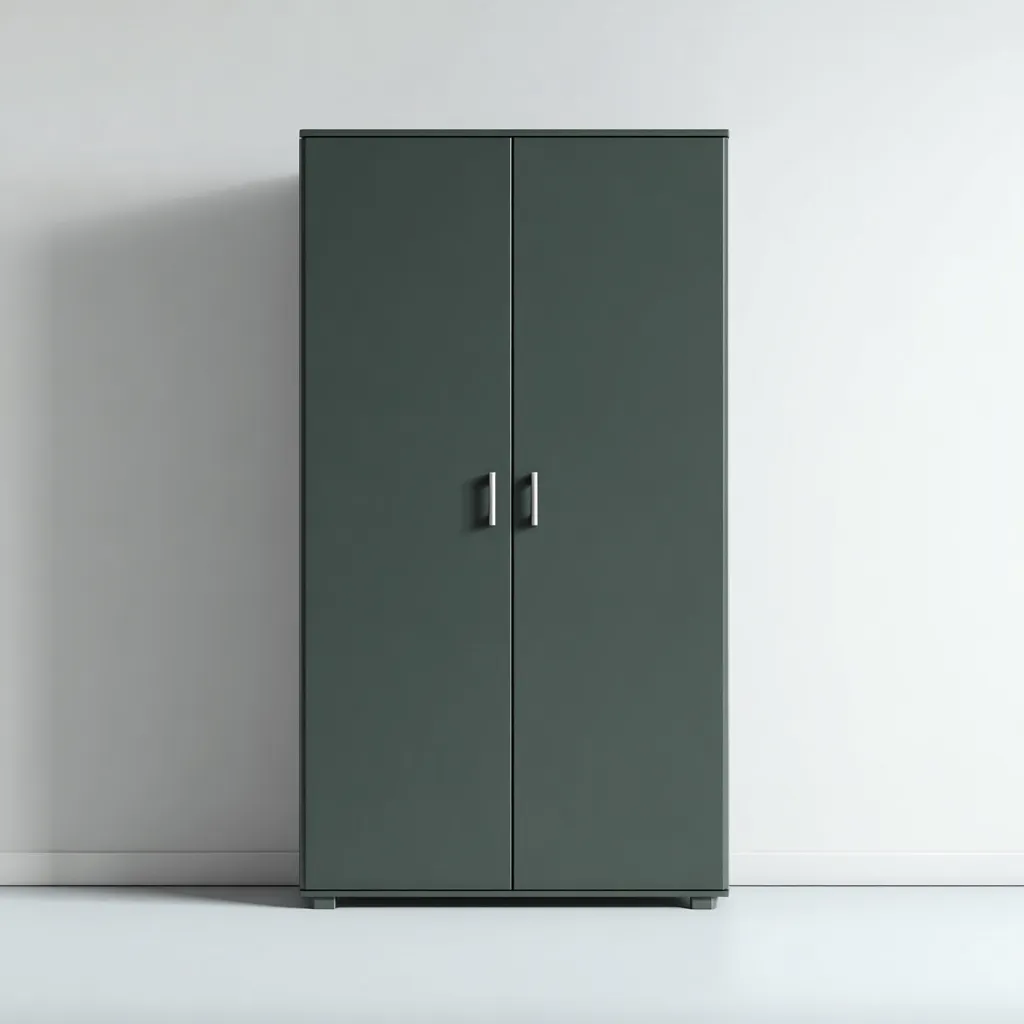 Armadio verde scuro 120x55x200 cm - design moderno per camera da letto-Sereneete