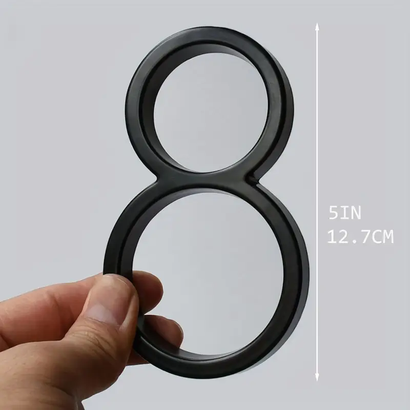 1pc 5 stainless steel floating house number metal modern house numbers garden door mailbox decor number with nail kit coated black 911 visibility signag details 3