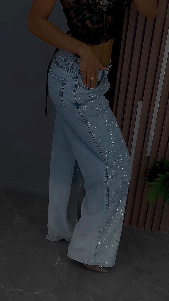 Women's Gradient Hot Diamond Casual Jeans