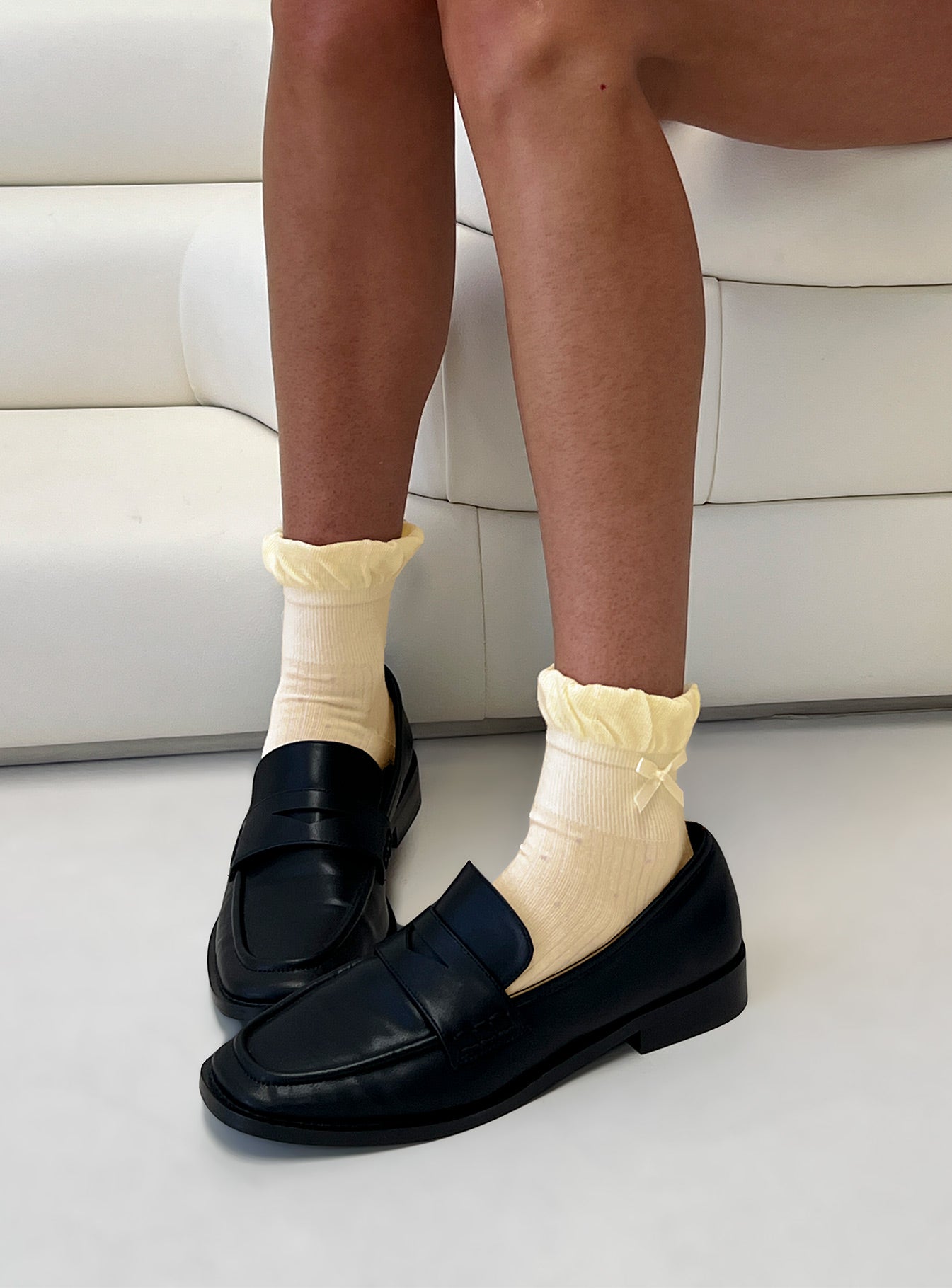 Ceyla Frill Socks Yellow Polka-Vipp Girl