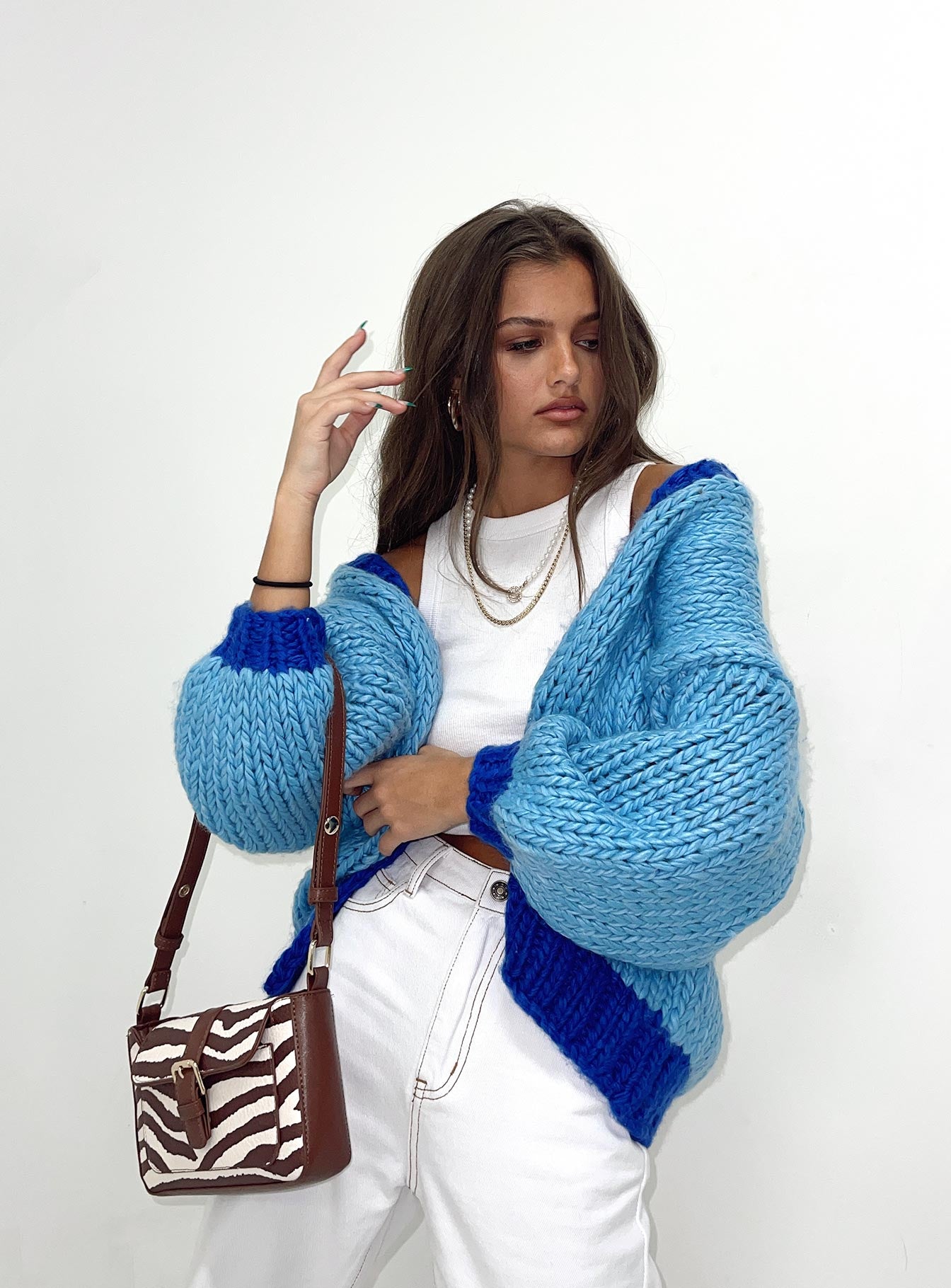 Lester Knit Cardigan Blue-Vipp Girl