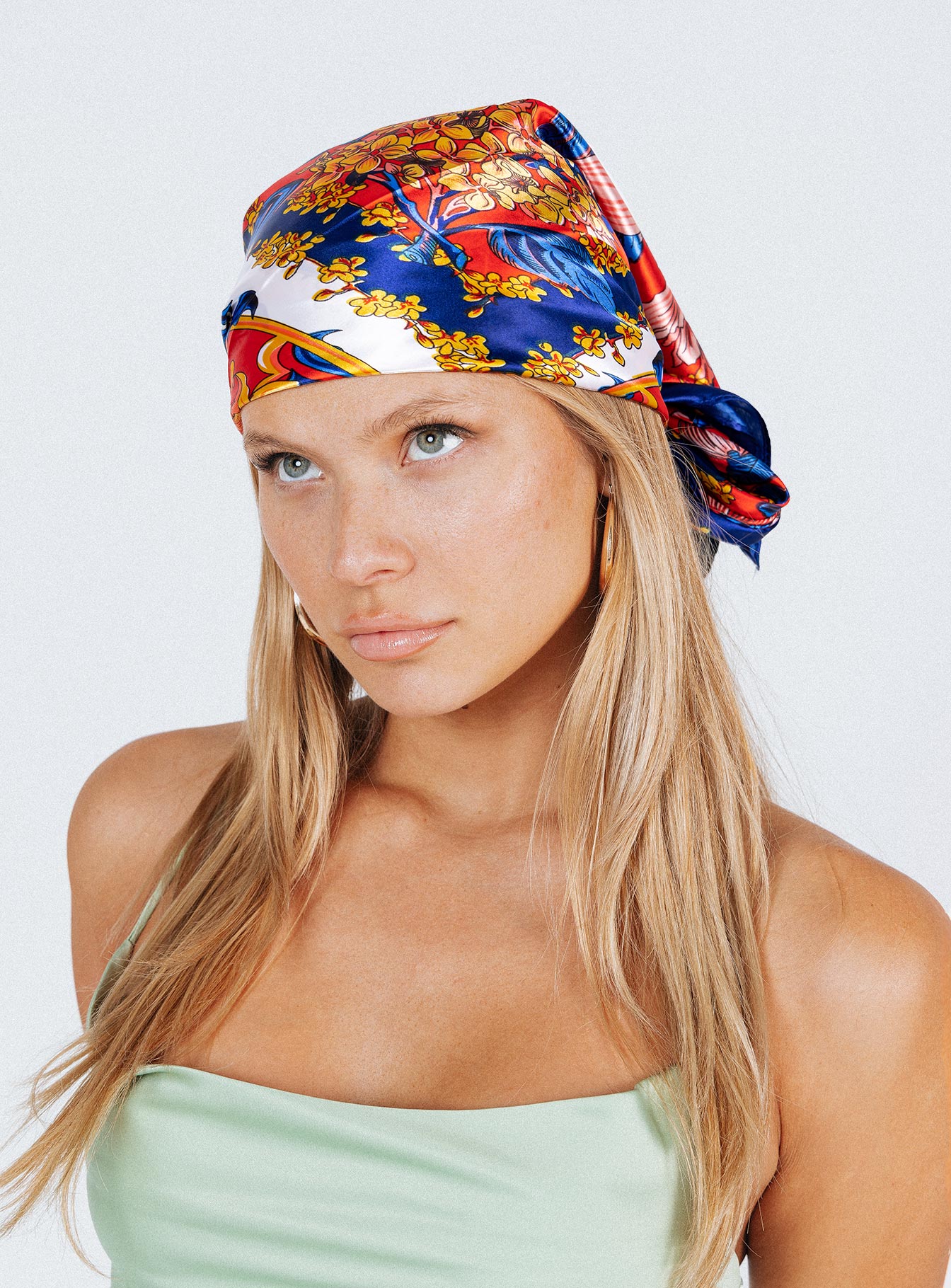 Milano Satin Scarf Navy-Vipp Girl