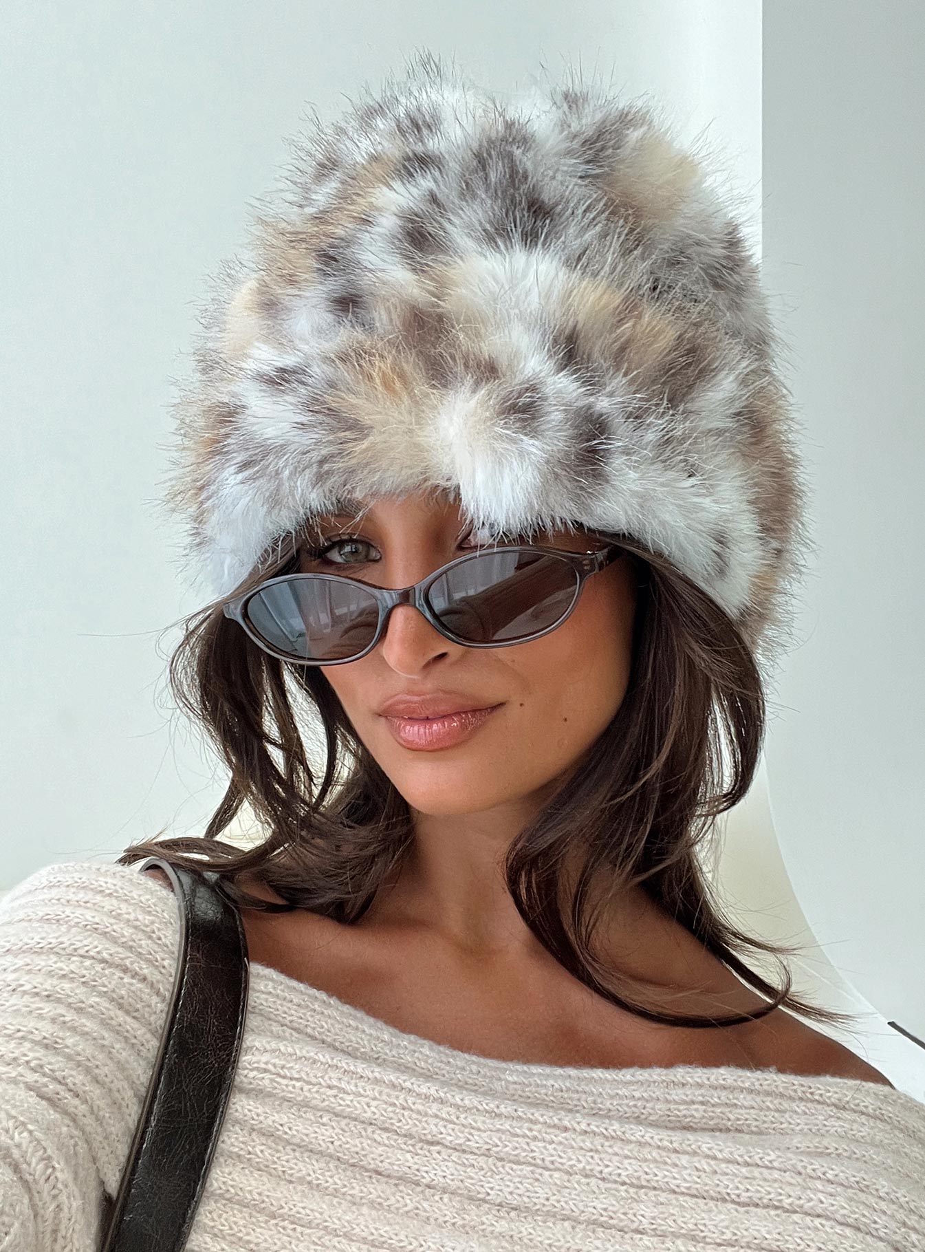 Birkley Fluffy Hat Leopard-Vipp Girl