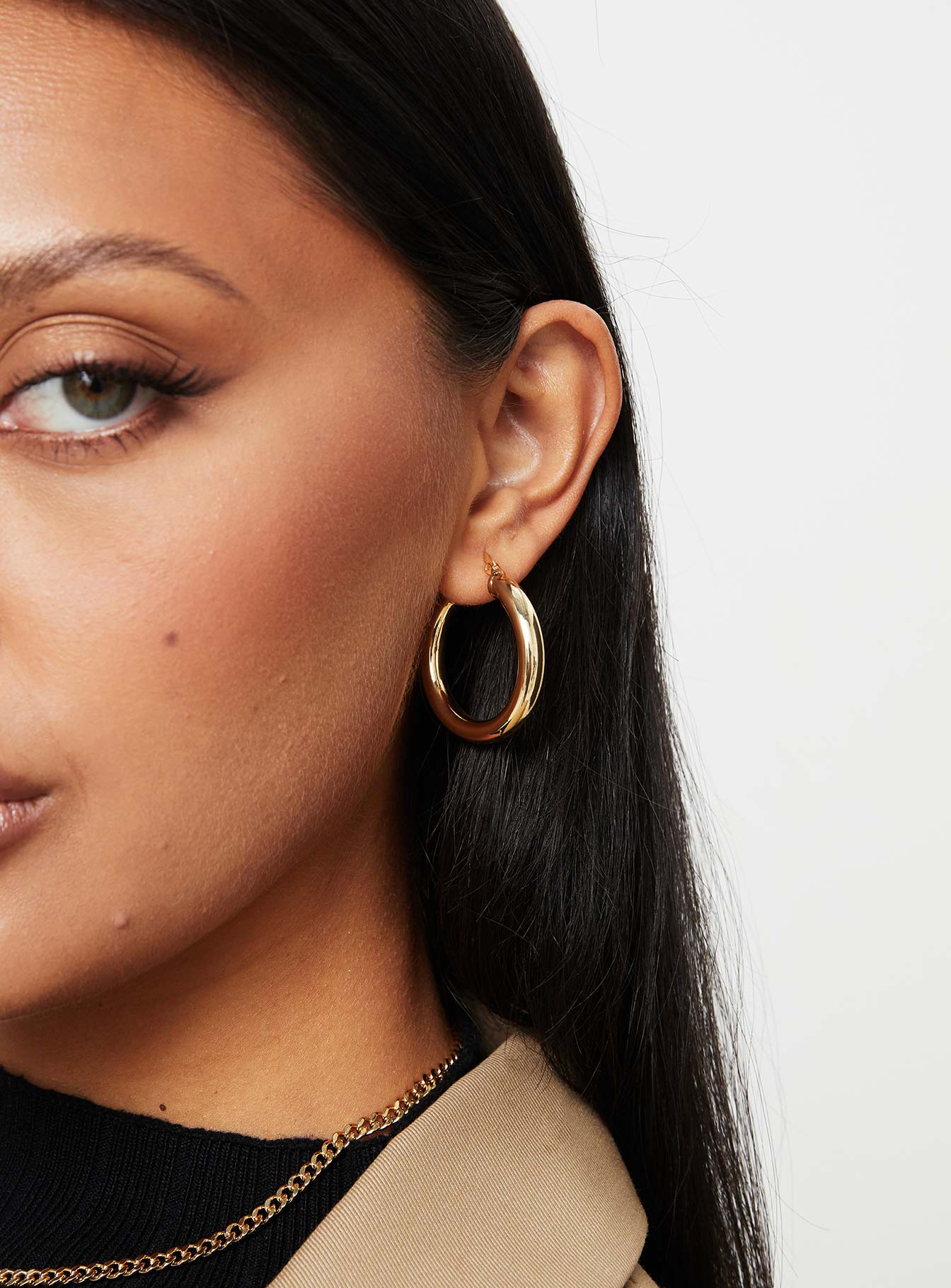 Drysdale Gold Plated Hoop Earrings Gold-Vipp Girl