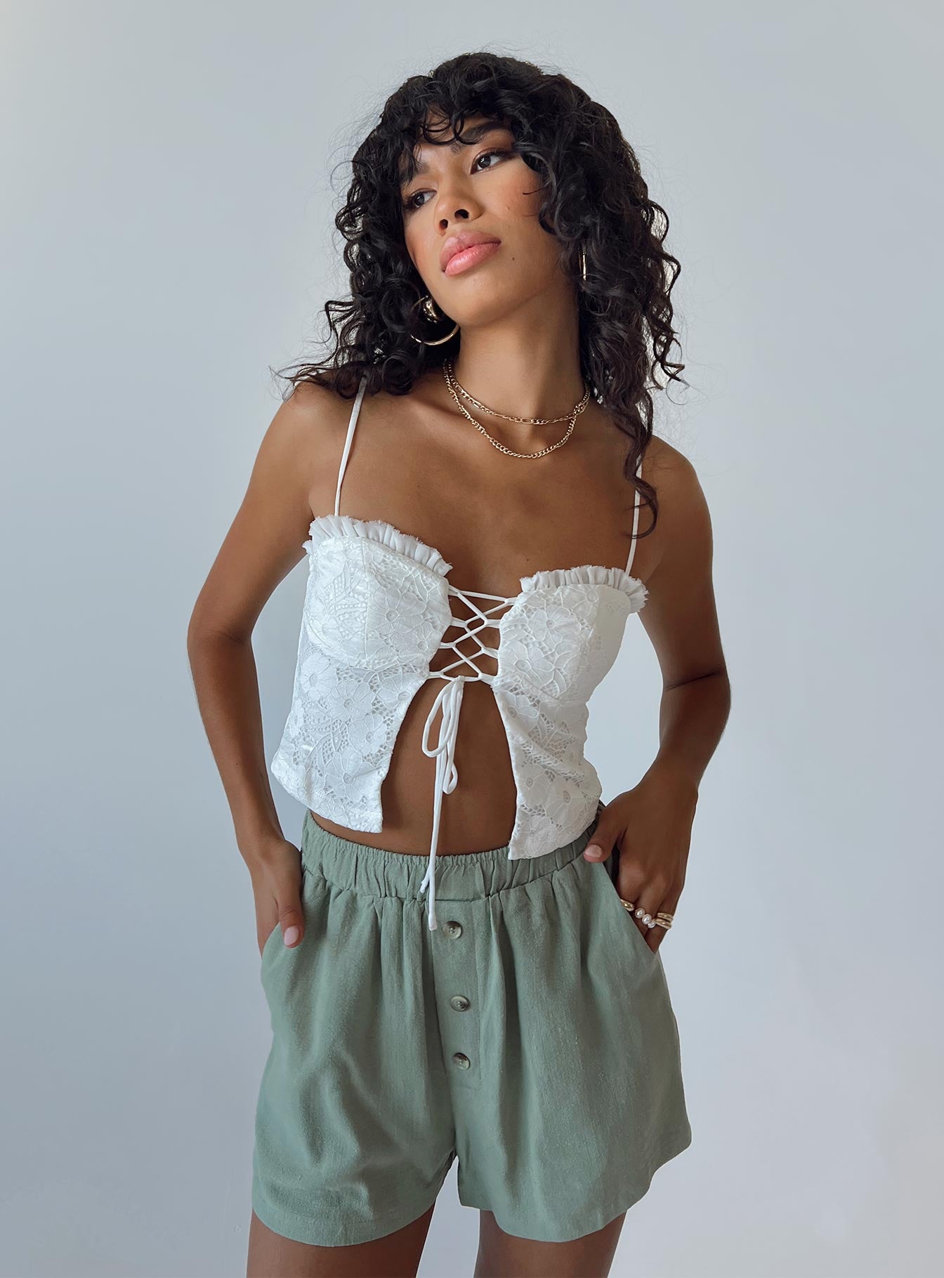 Etta Shorts Green-Vipp Girl